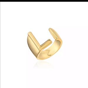 Gold Initial Ring - “L”
